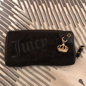 Vintage juicy couture large black wallet